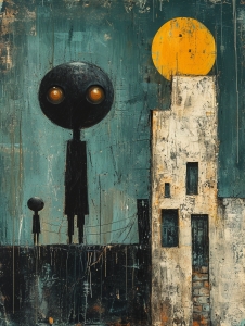 Ich und mein Vater in der Nacht