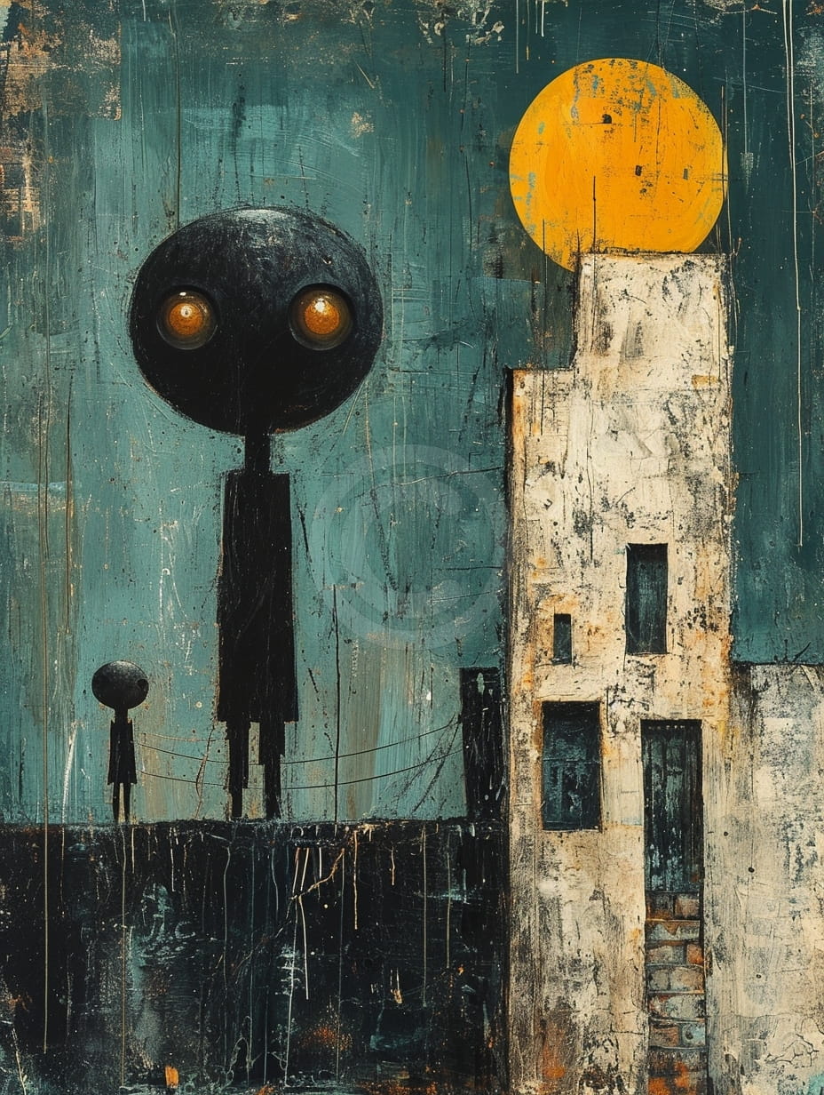 Yo y mi padre en la noche