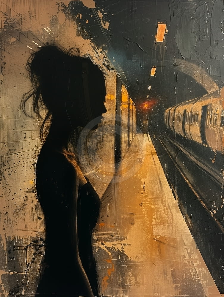 Portrait de femme de métro