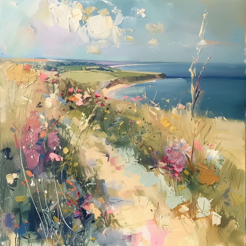 Paysage côtier abstrait