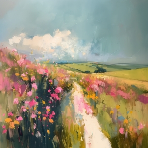 Graslandlandschaft blumig