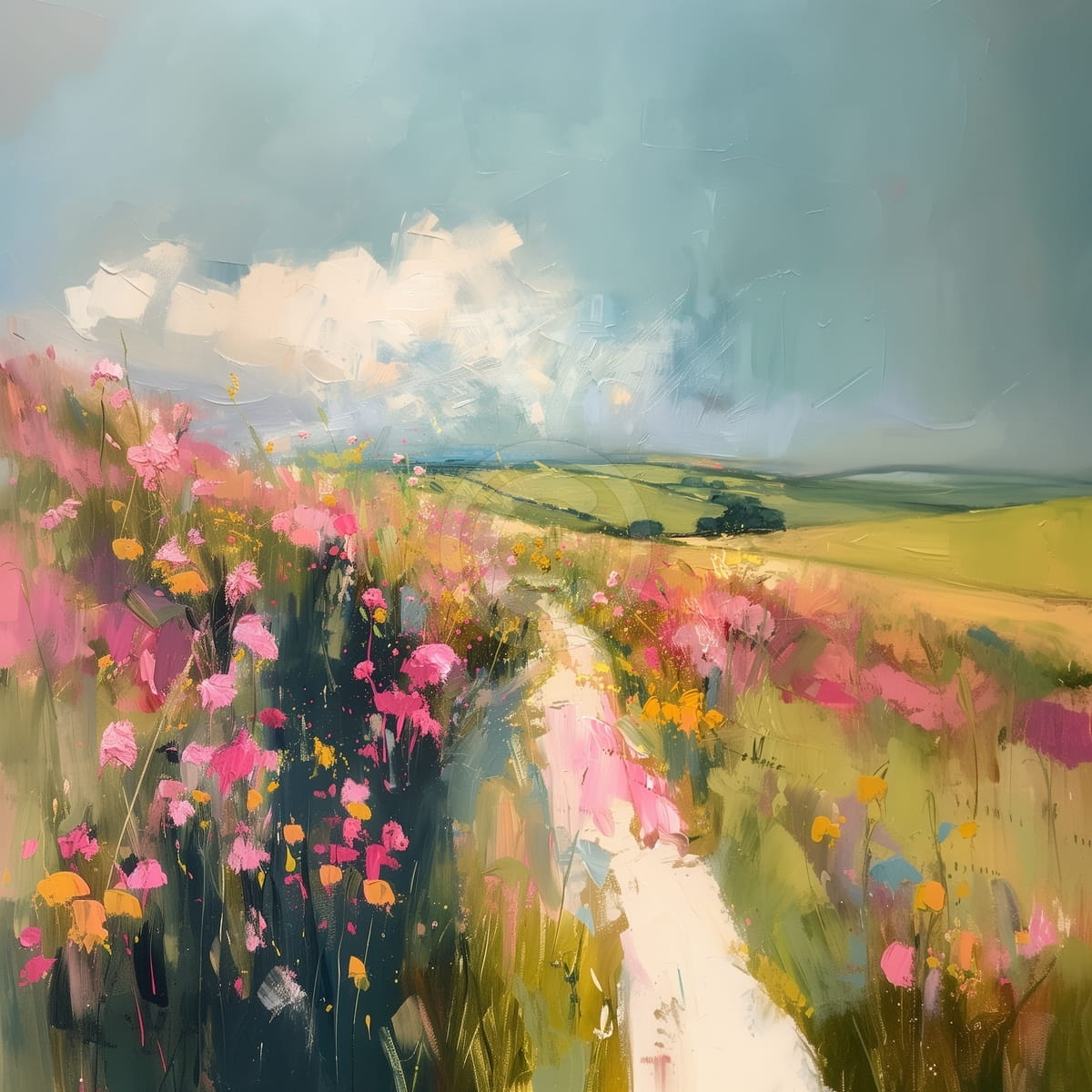 Graslandlandschaft blumig