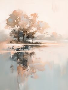 Paysage abstrait monochrome