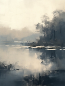 Paysage abstrait gris