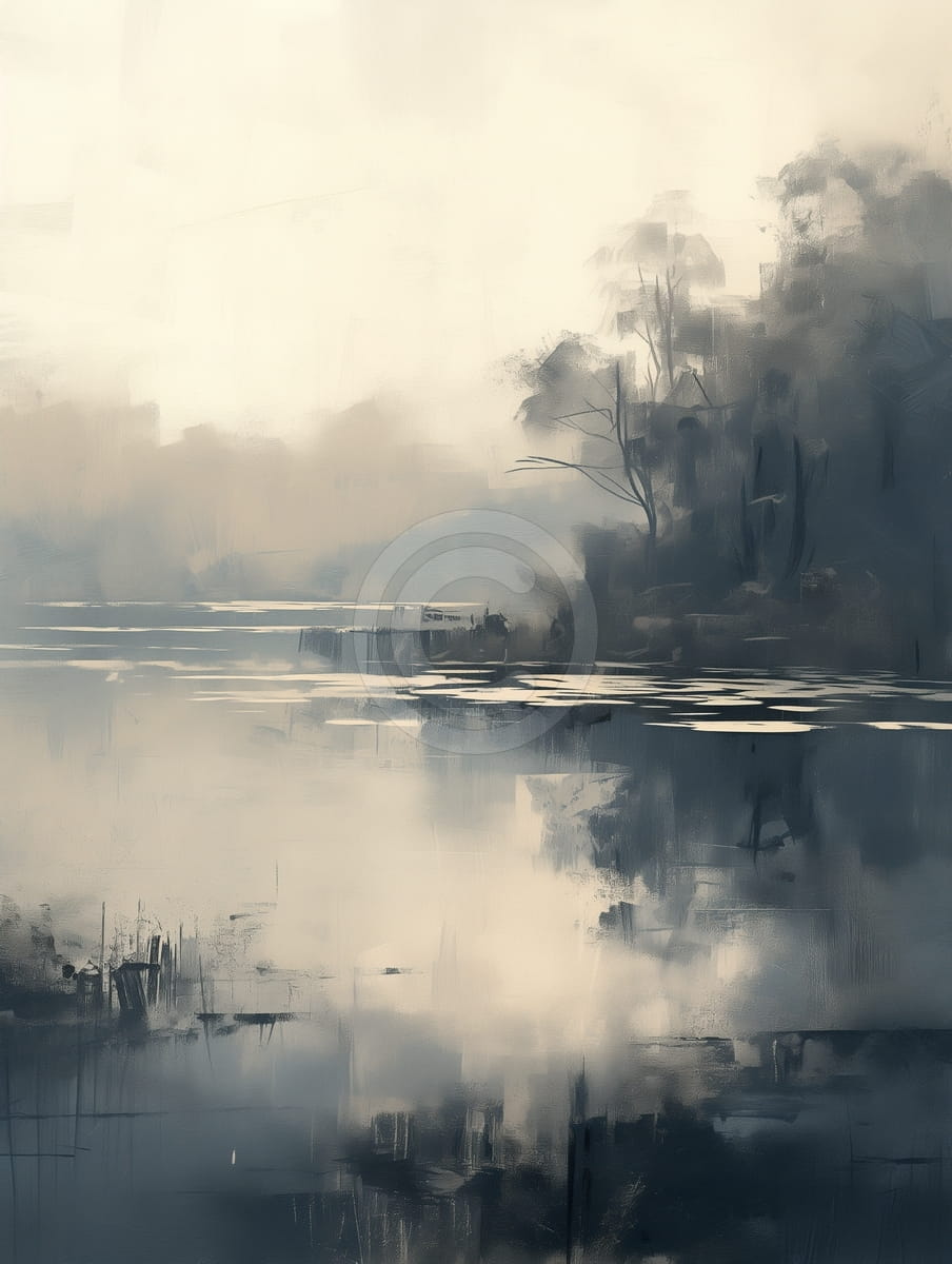 Paesaggio astratto grigio