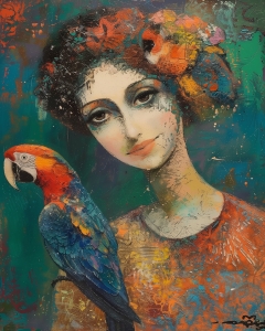 Portrait de jeune fille souriante