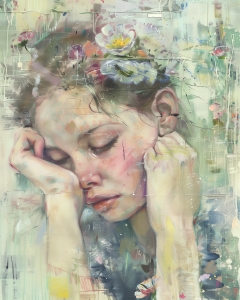 Portrait de femme expressif