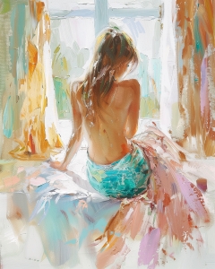 Femme nue assise