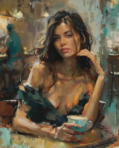 Sensual mujer desnuda abstracta