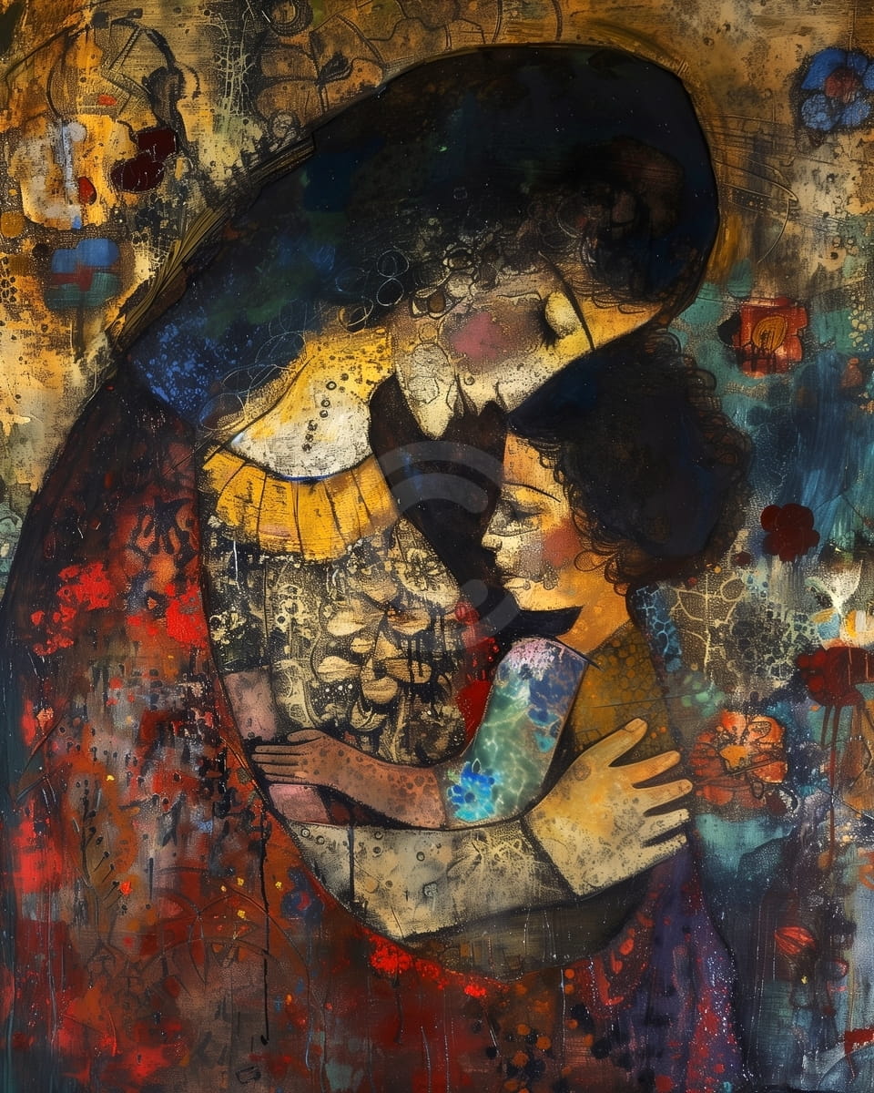  Madre e hijo decorativos