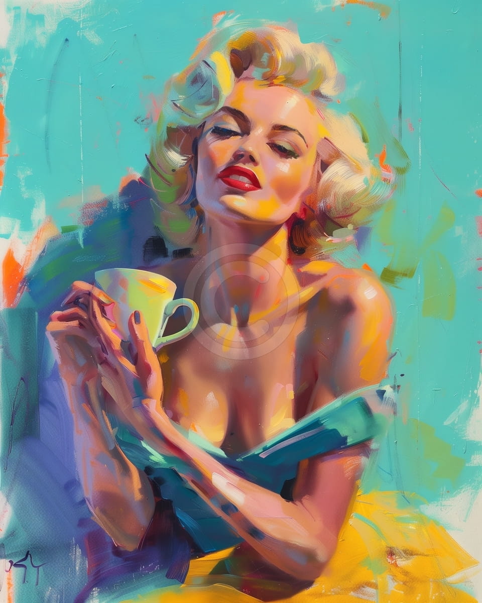 Portrait abstrait de Marilyn Monroe