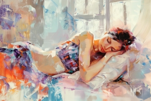 Belle femme endormie