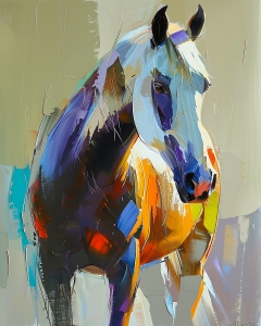 Colorido retrato de caballo