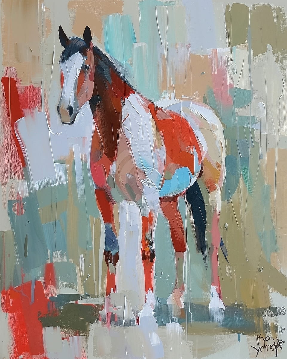 Retrato de caballo espátula