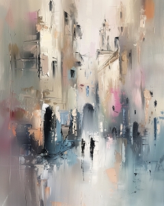 Paysage urbain abstrait en Italie