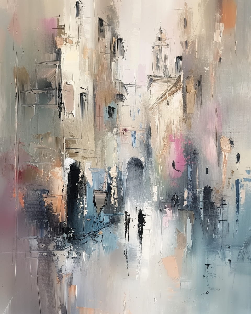 Paisaje urbano abstracto en Italia