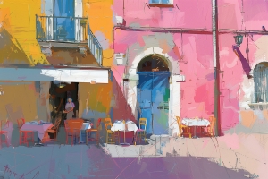 Terrazza sulla strada italiana