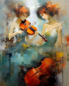 Ragazze che suonano il violino