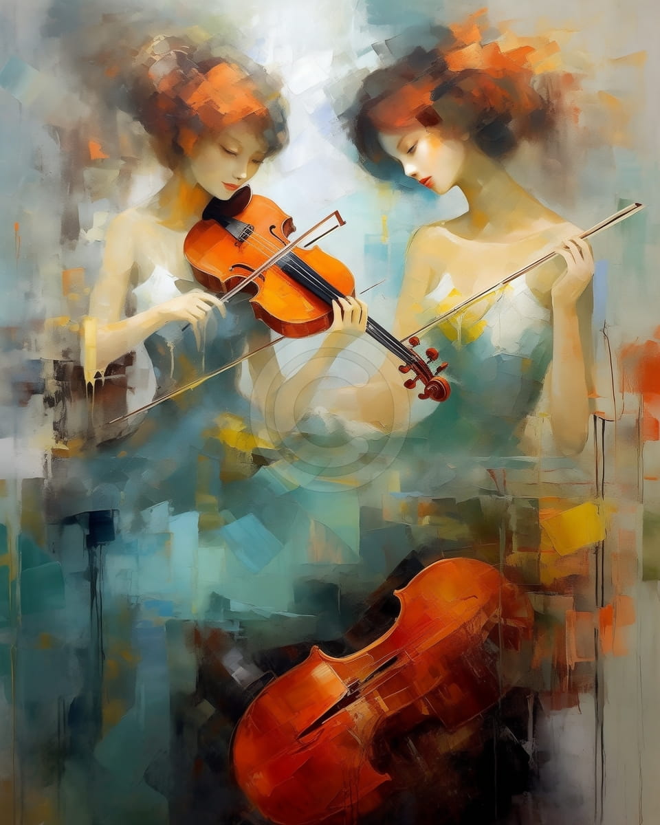 Mädchen spielen Geige