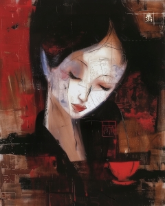 Bella donna giapponese