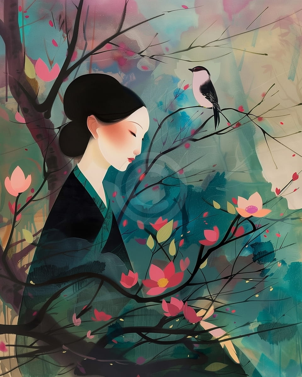 Détente dans un jardin japonais