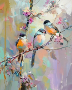 P&aacute;jaros en la rama