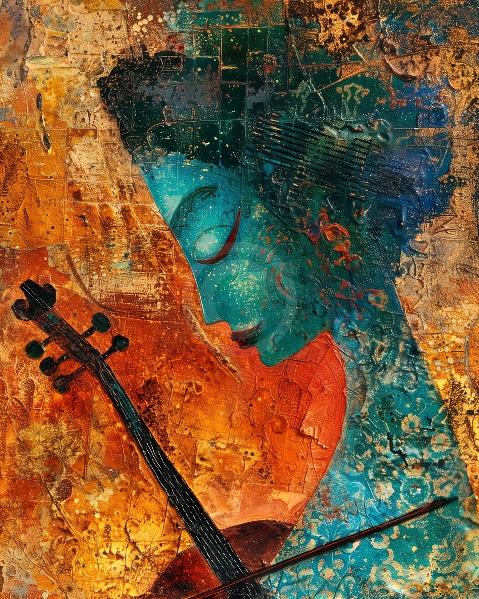 Mujer con violín