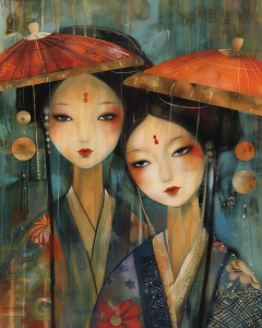 Femmes avec d&eacute;coration