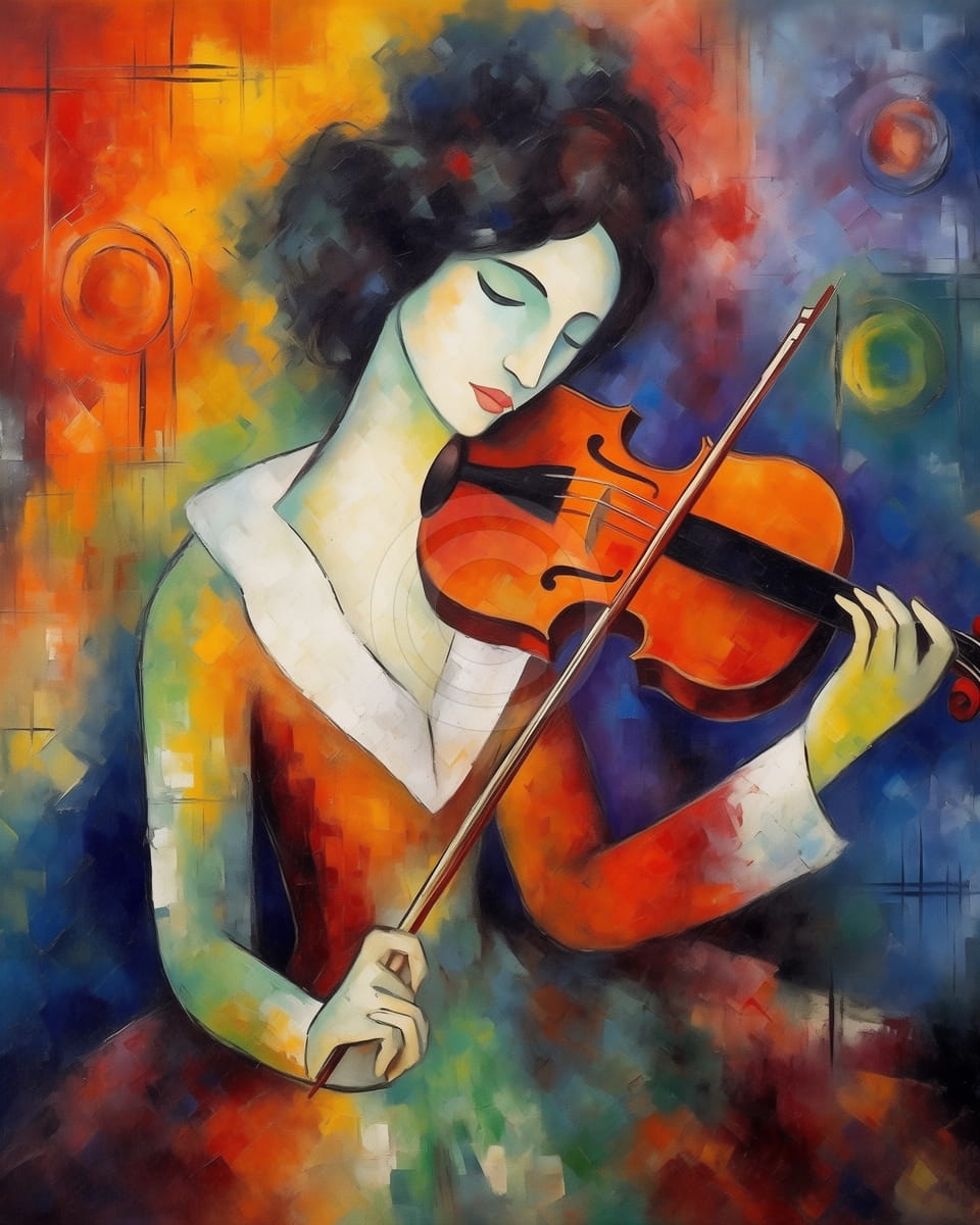 La fille jouant du violon