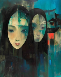 Sch&ouml;ne japanische Schwestern