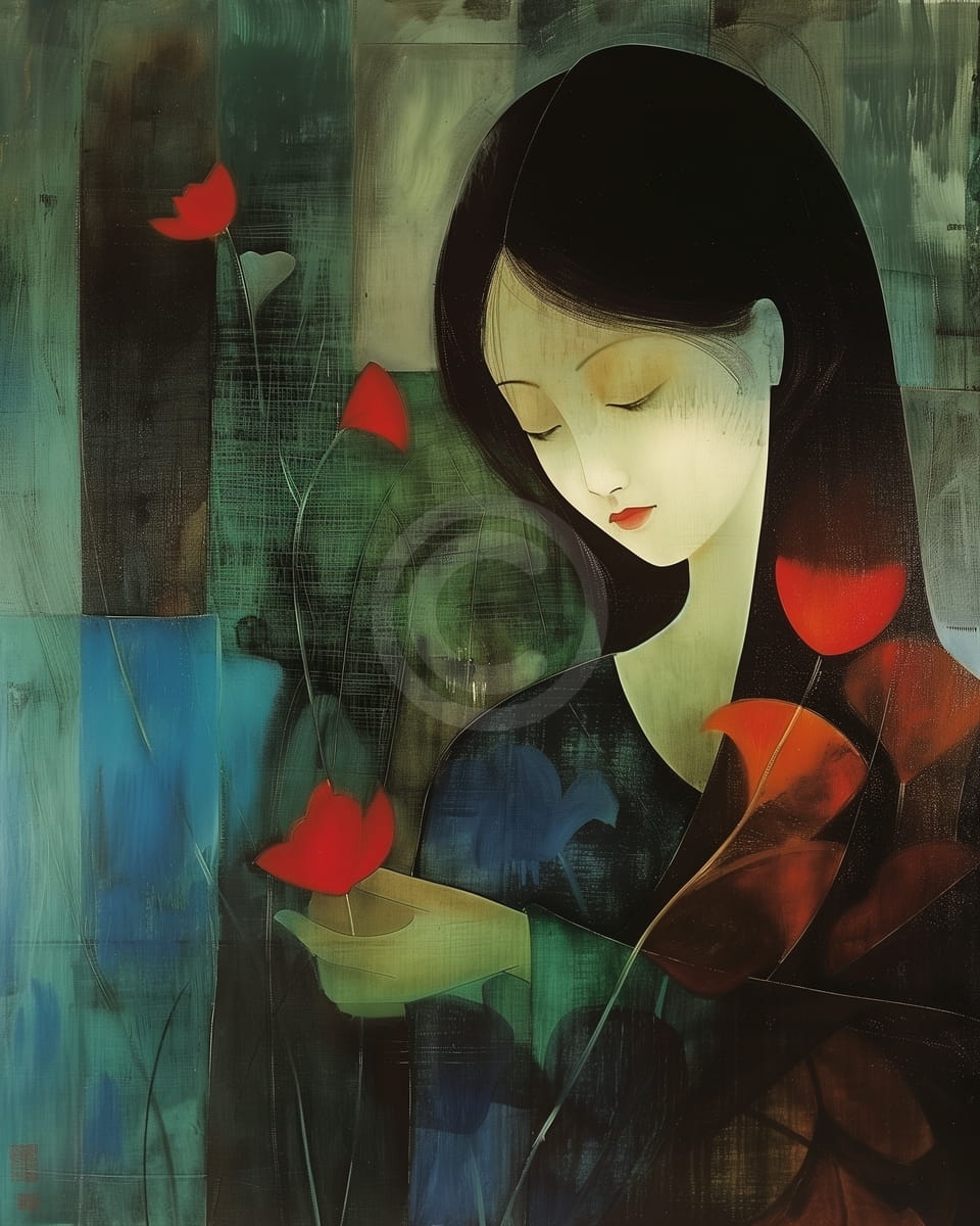 Portrait de fleurs asiatiques