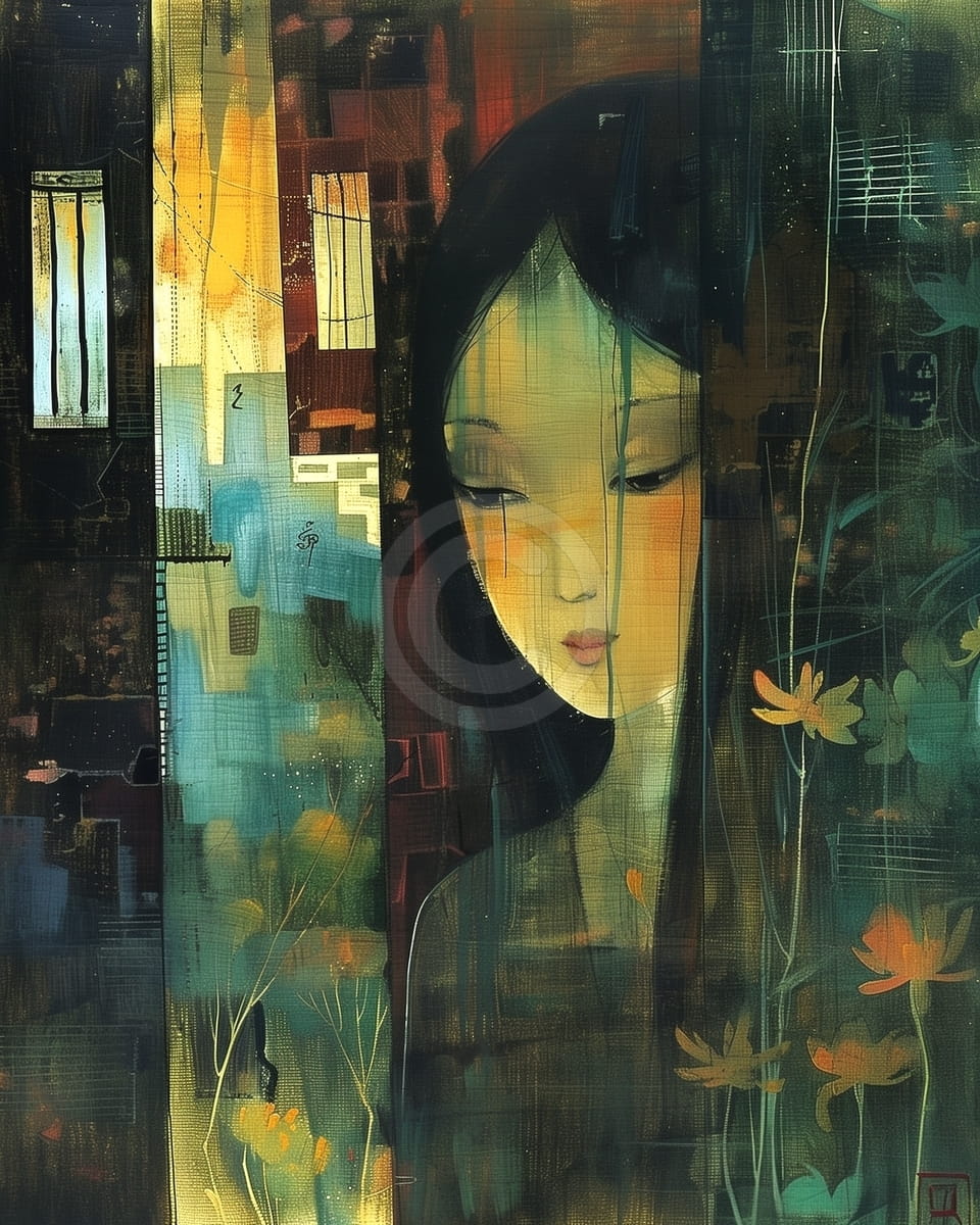 Portrait asiatique sombre