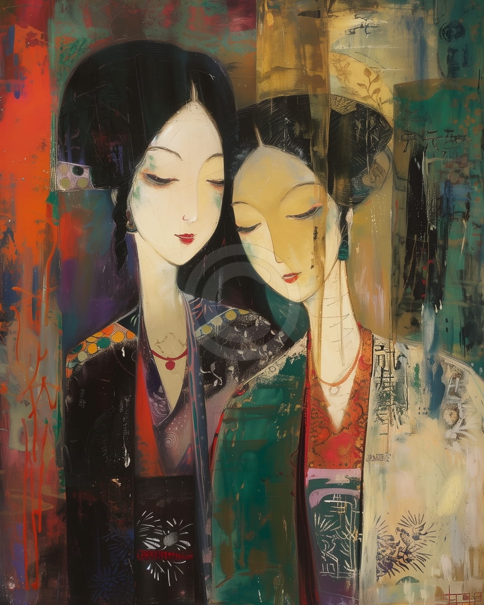 Ragazze giapponesi tradizionali