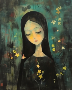 So&ntilde;ar con retrato de flores