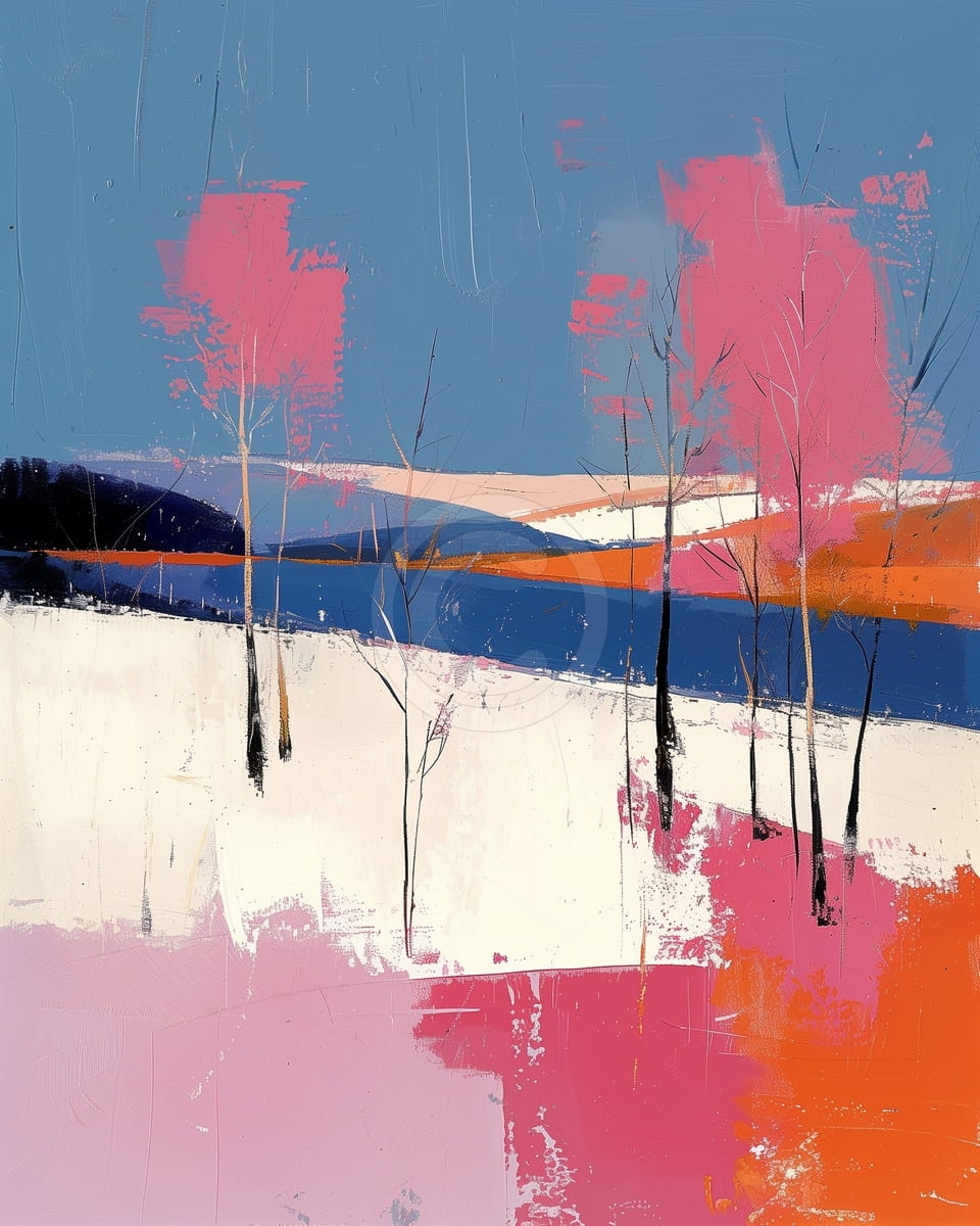 Paisaje moderno colorido