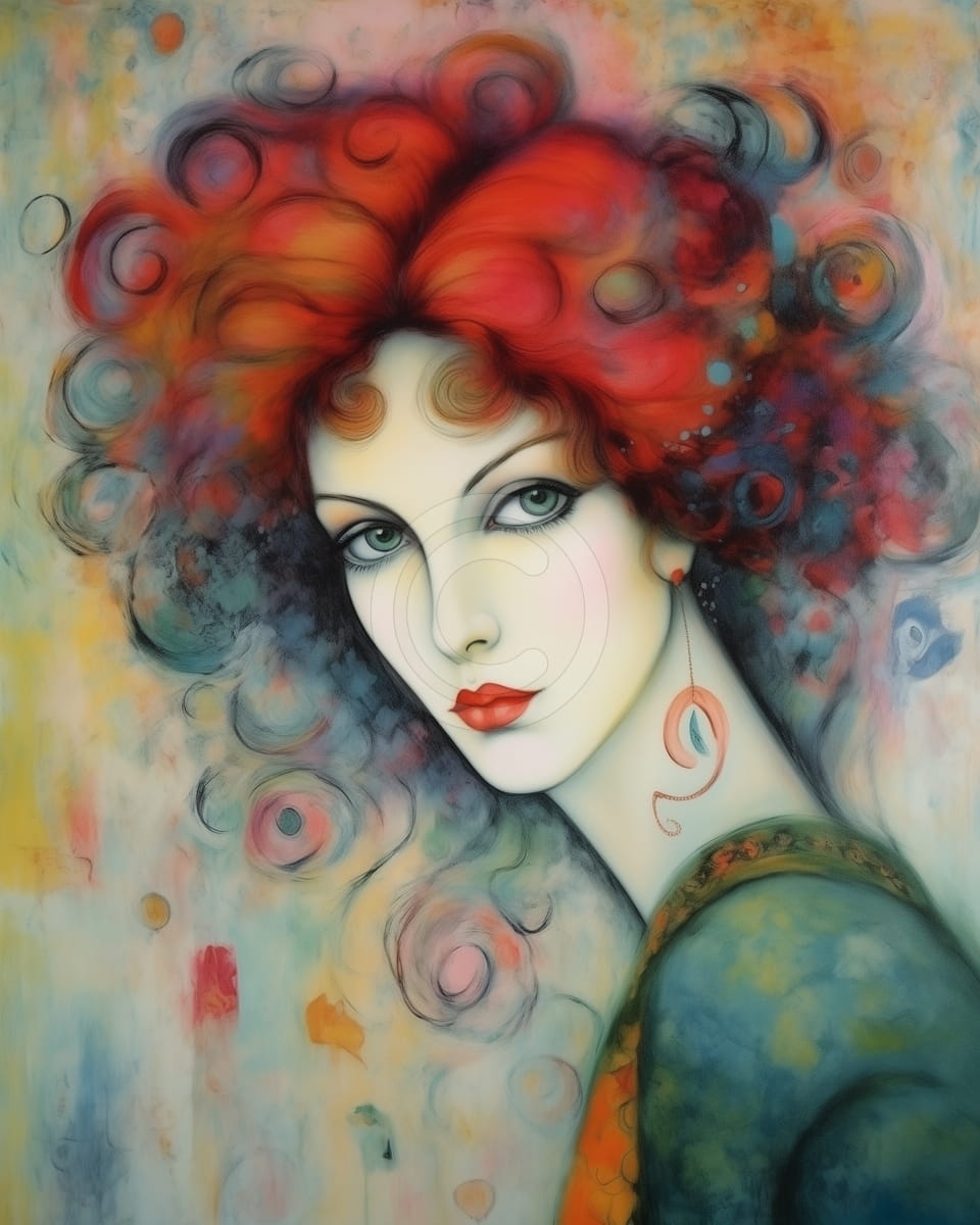 Portrait de femme numérique