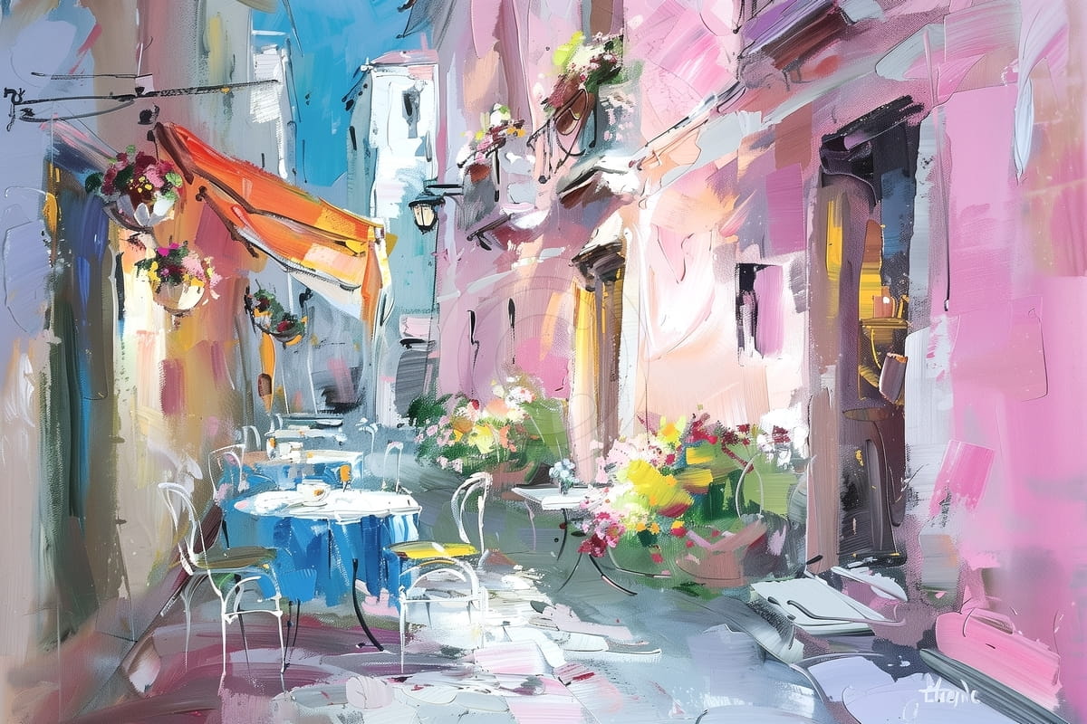 Paysage urbain romantique