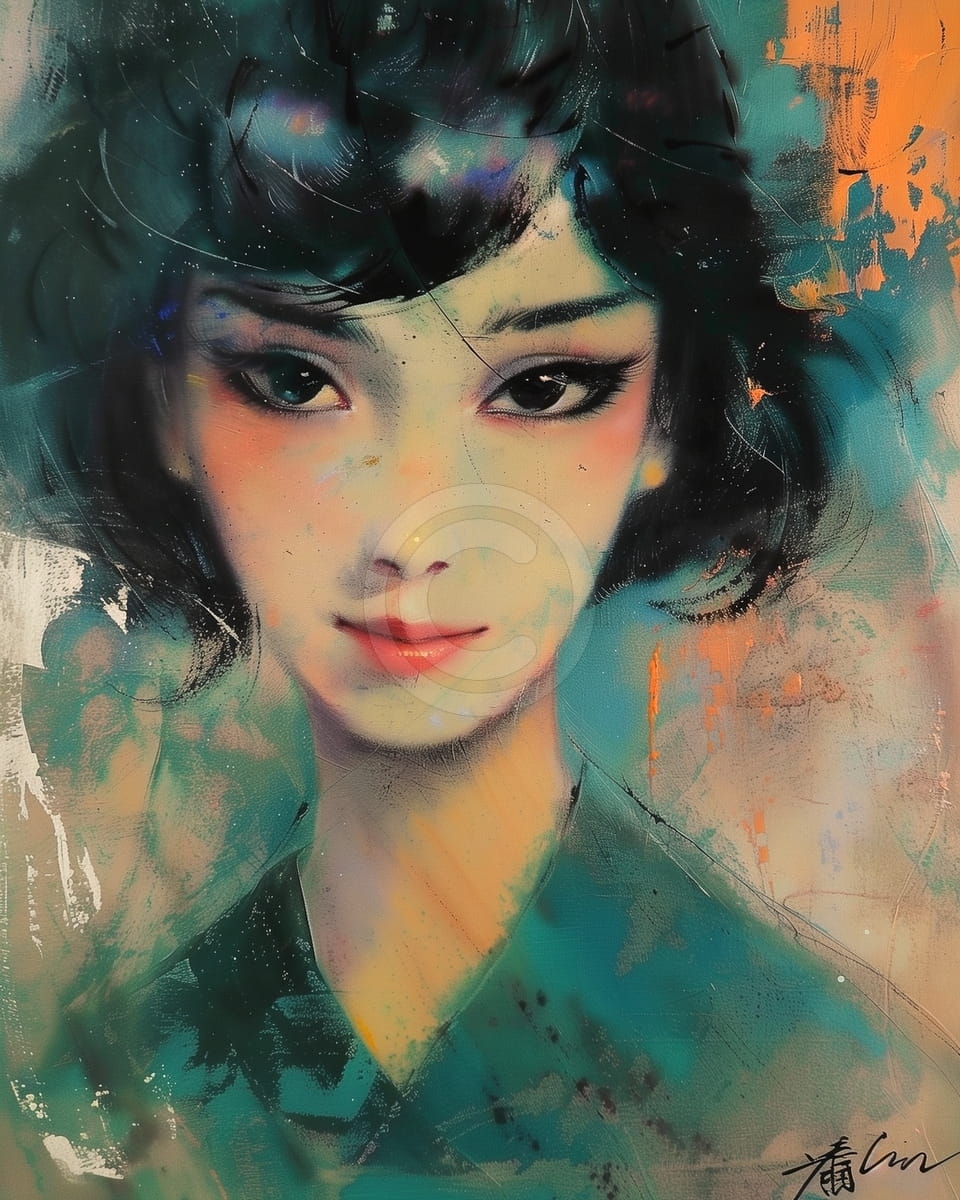 Portrait gracieux d'une femme