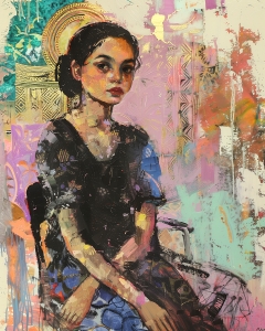 Portrait de fille artistique