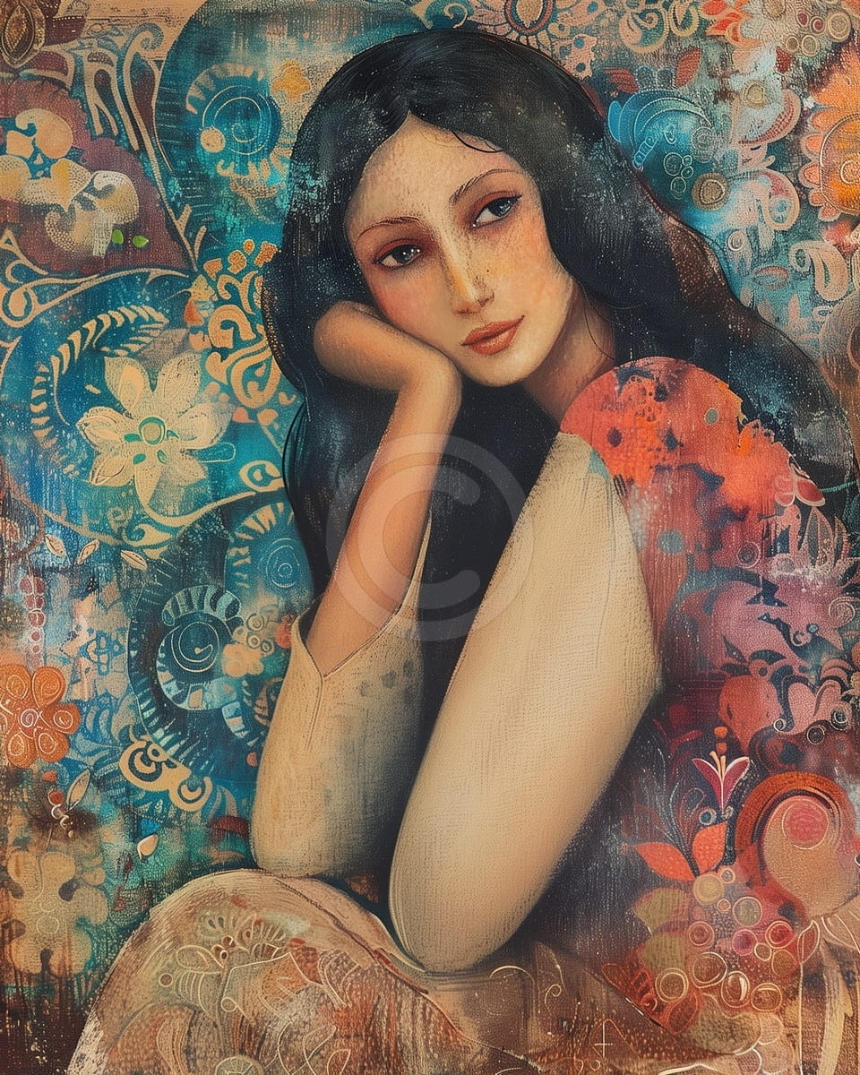 Langes schwarzes Haar