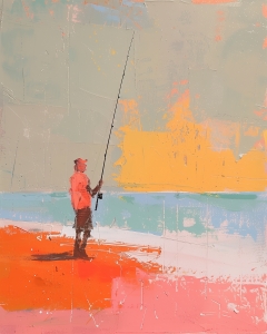 P&ecirc;cheur au lever du soleil