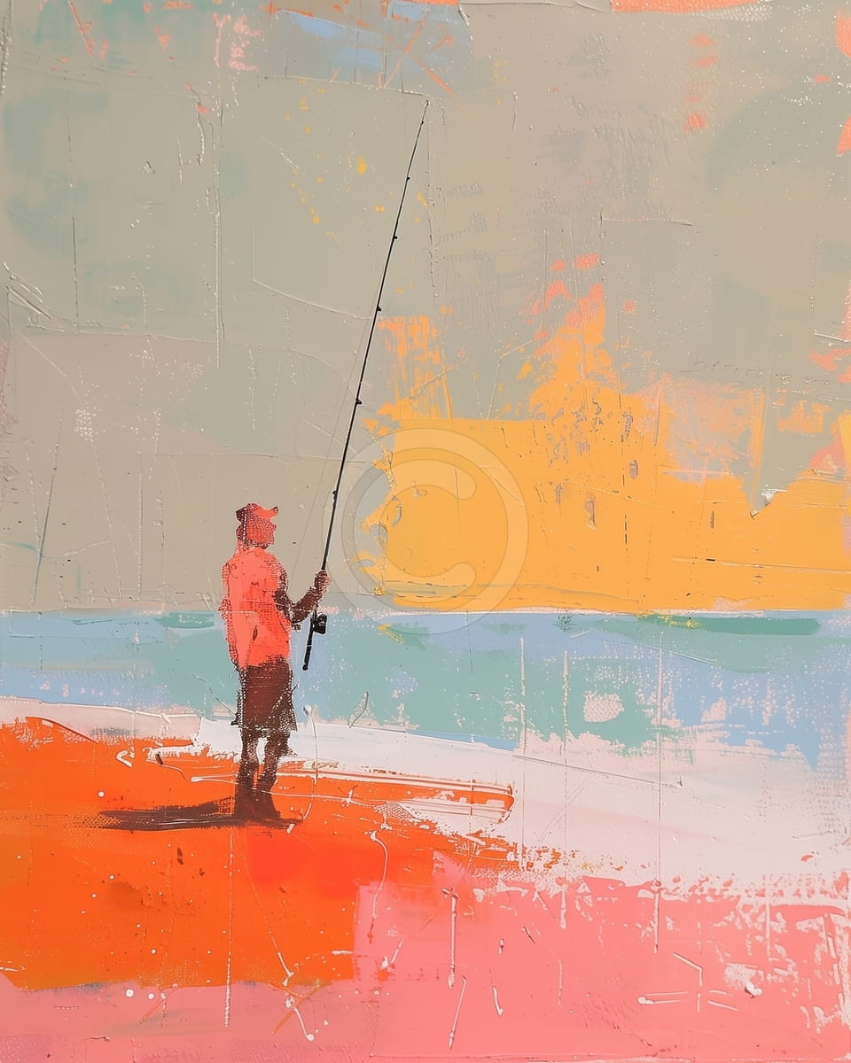 Pêcheur au lever du soleil