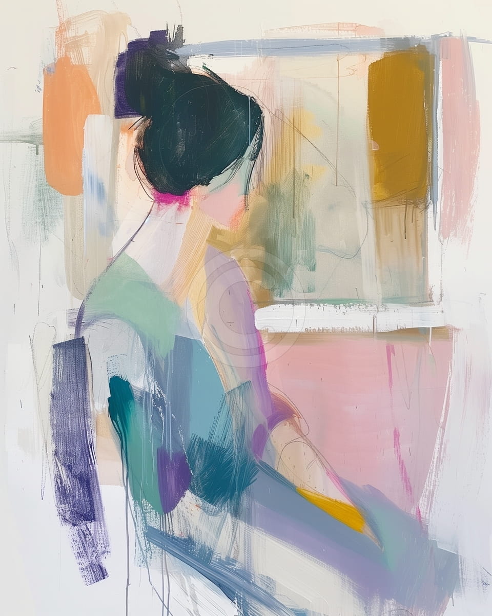 Portrait abstrait moderne