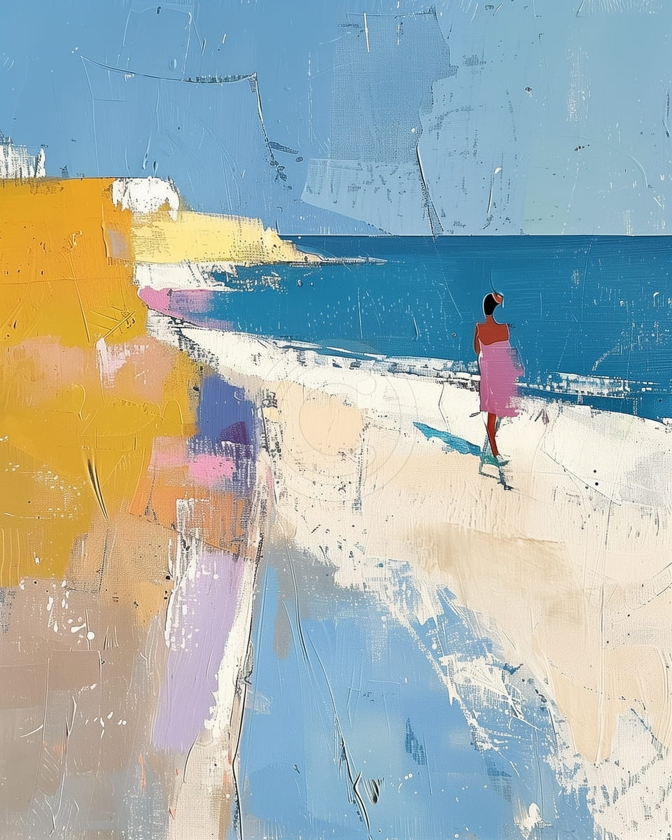 Frau am Strand