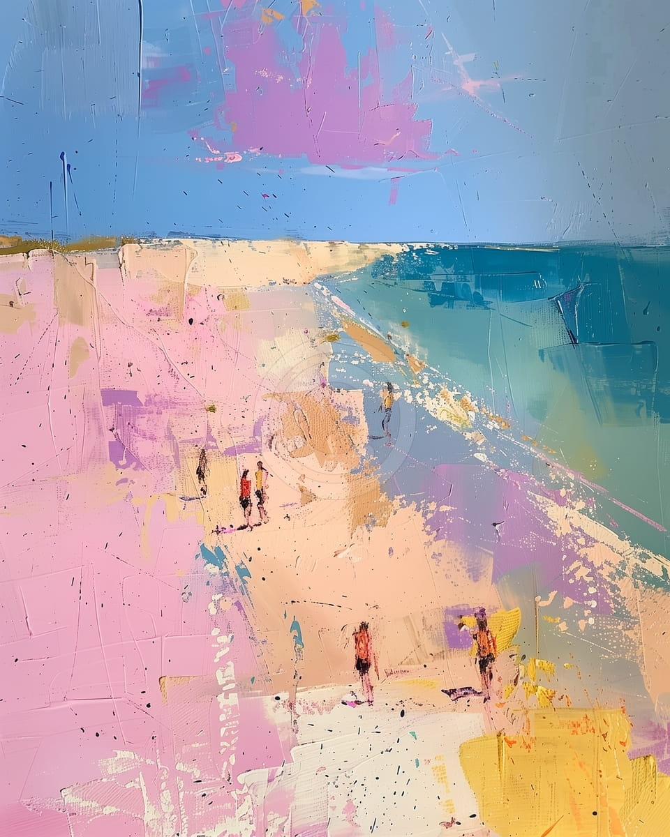 Plage de style abstrait