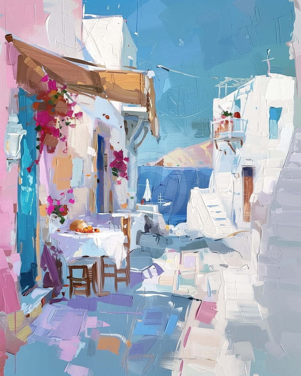 Café en Santorini