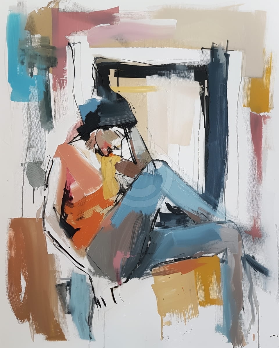 Retrato de mujer minimalista