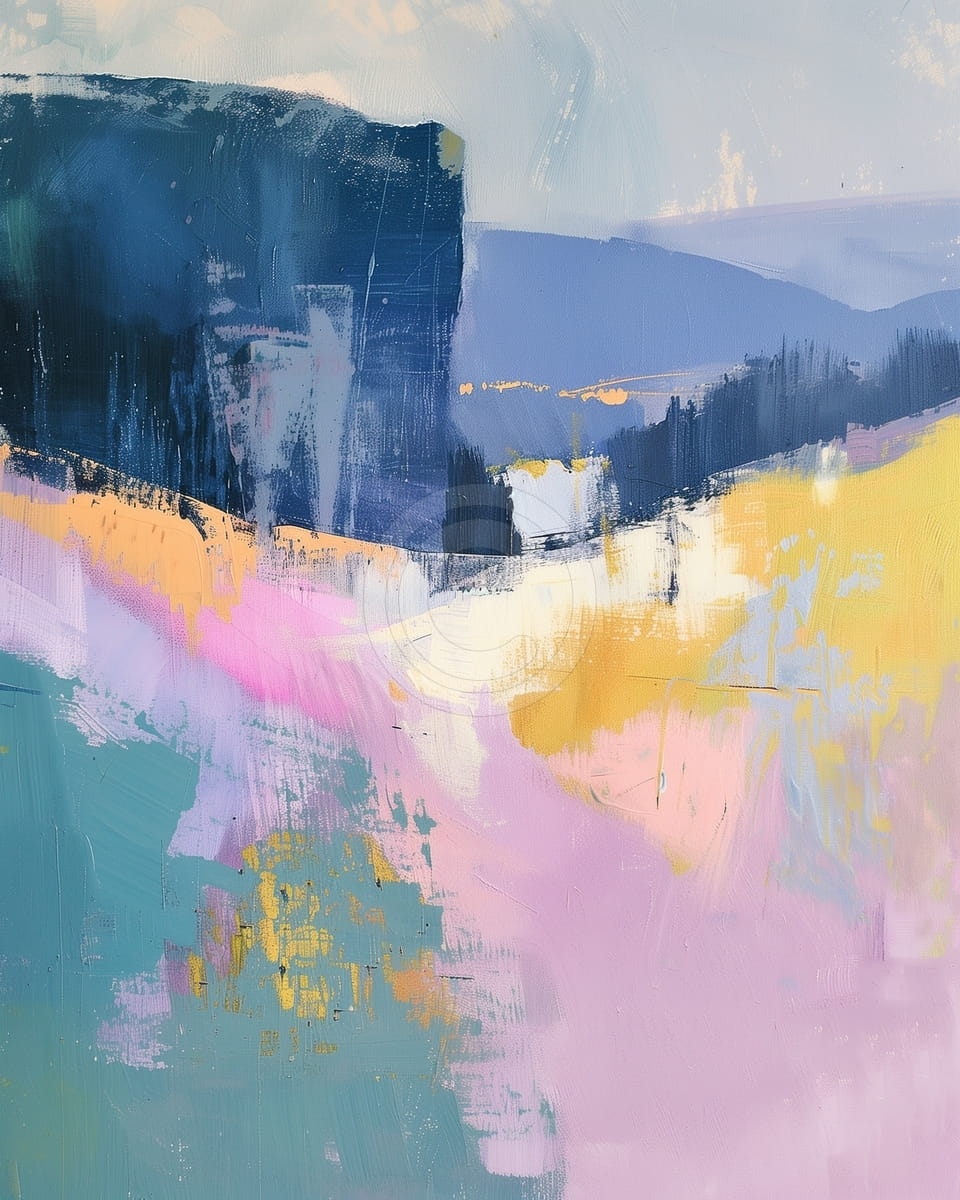 Paisaje de montaña abstracto