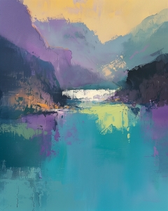 Paysage Nuageux Avec De L'eau