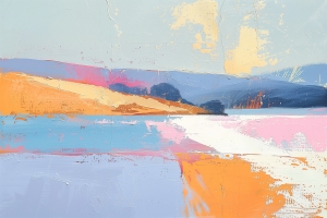 Paysage d'&eacute;t&eacute; abstrait